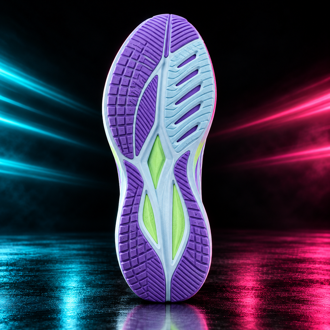 CHUNTA Vector in Light Blue / Lilac / Lime, outsole view