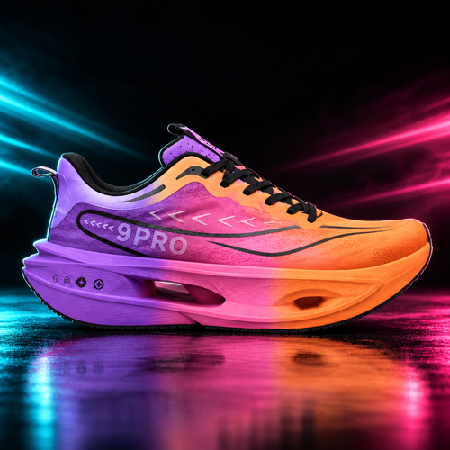 CHUNTA 9PRO in Purple / Orange, outer lateral campaign view