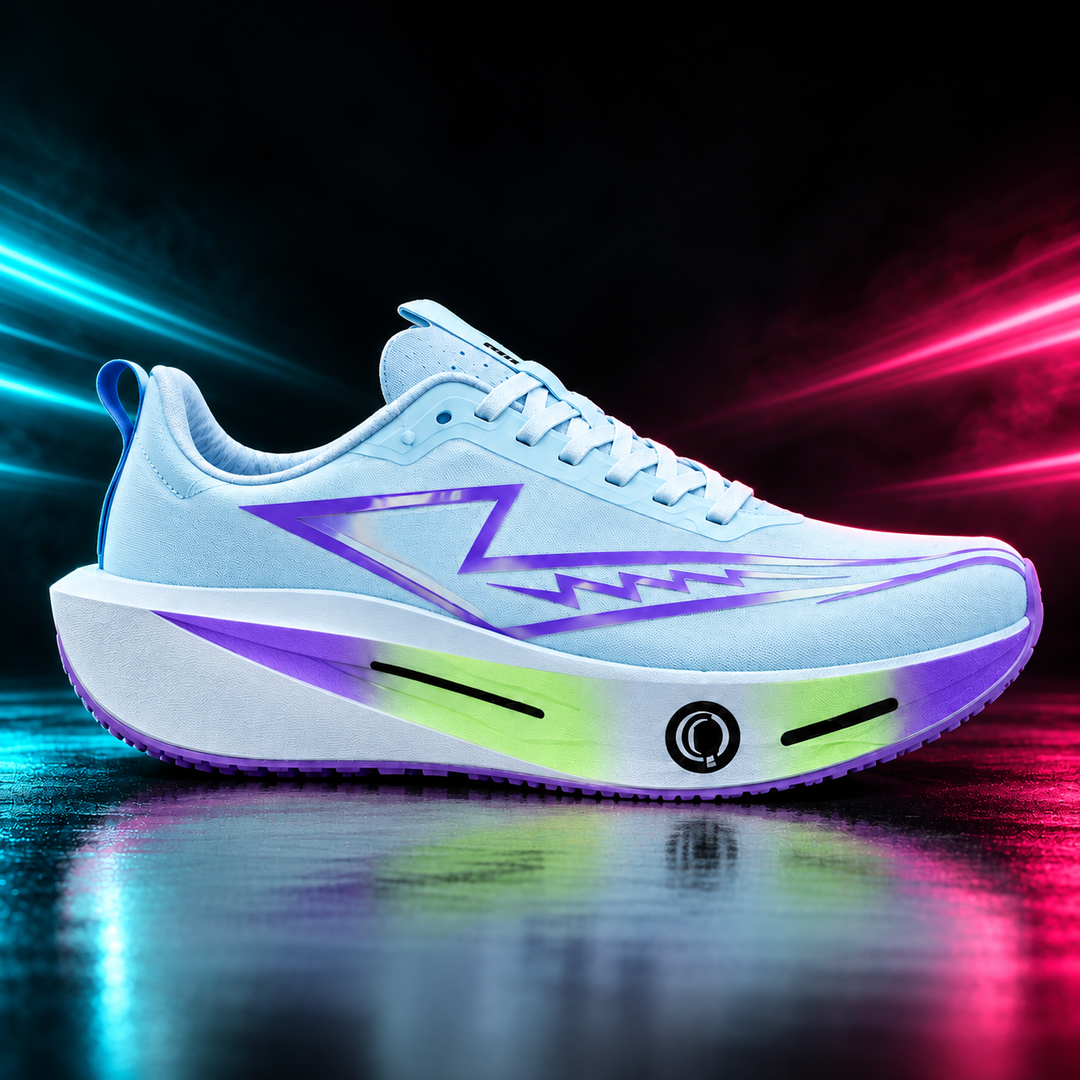 CHUNTA Vector in Light Blue / Lilac / Lime, outer lateral campaign view