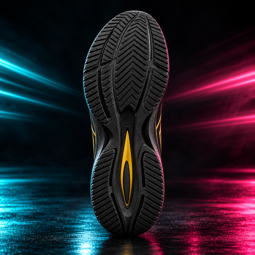 CHUNTA Vector in Black / Gold, outsole view