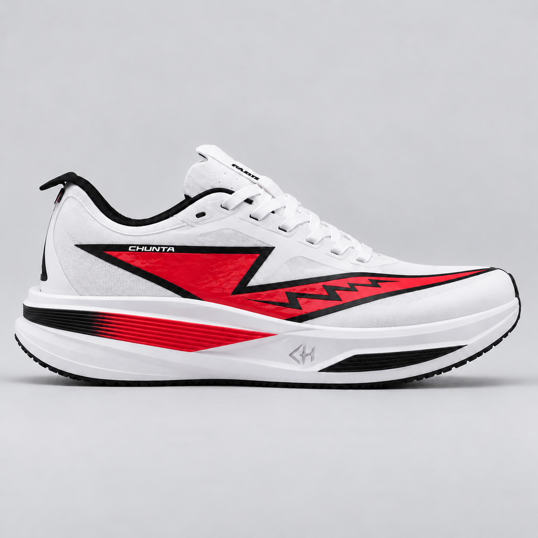 CHUNTA Pulse in White / Red, outer lateral view
