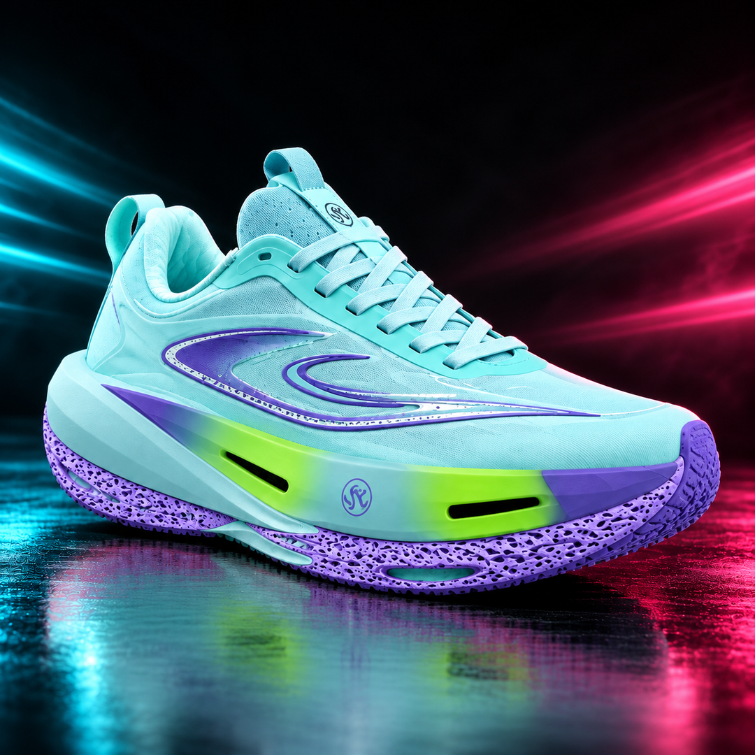 CHUNTA Orbit in Light Blue / Lilac, front three-quarter campaign view