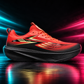 CHUNTA Surge in Black / Coral / Gold, outer lateral campaign view