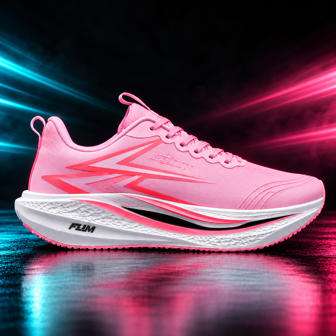 CHUNTA Strike in Pink / White, outer lateral campaign view