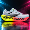 CHUNTA Momentum in Gray / Lime / Coral, outer lateral campaign view