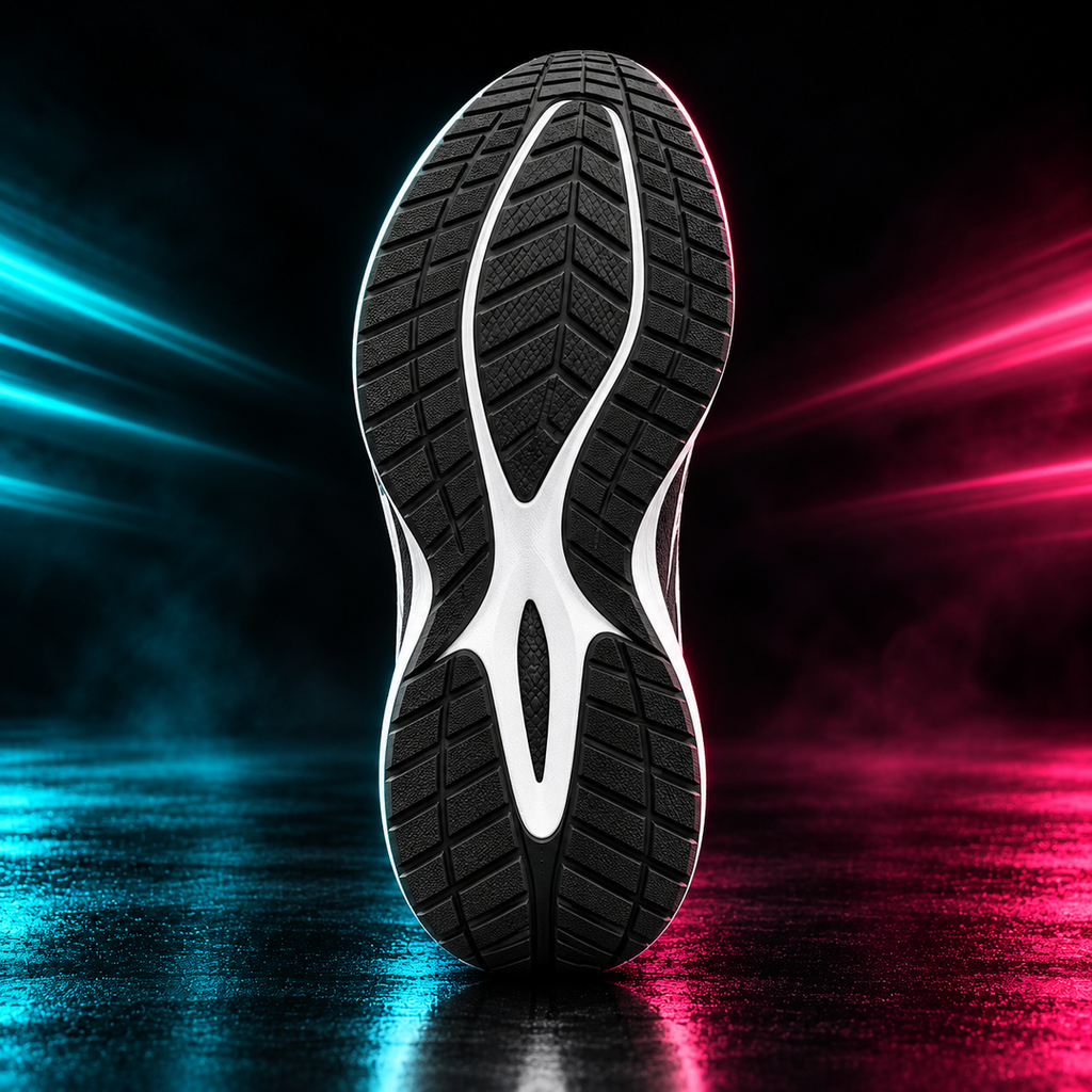 CHUNTA Arc 6.0 in Black / White, outsole view