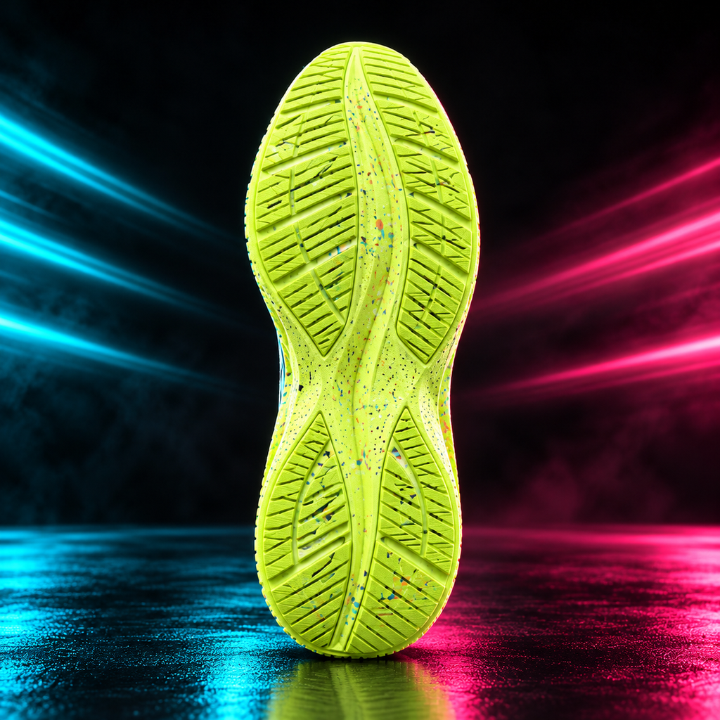 CHUNTA Mosaic in Lime, outsole view