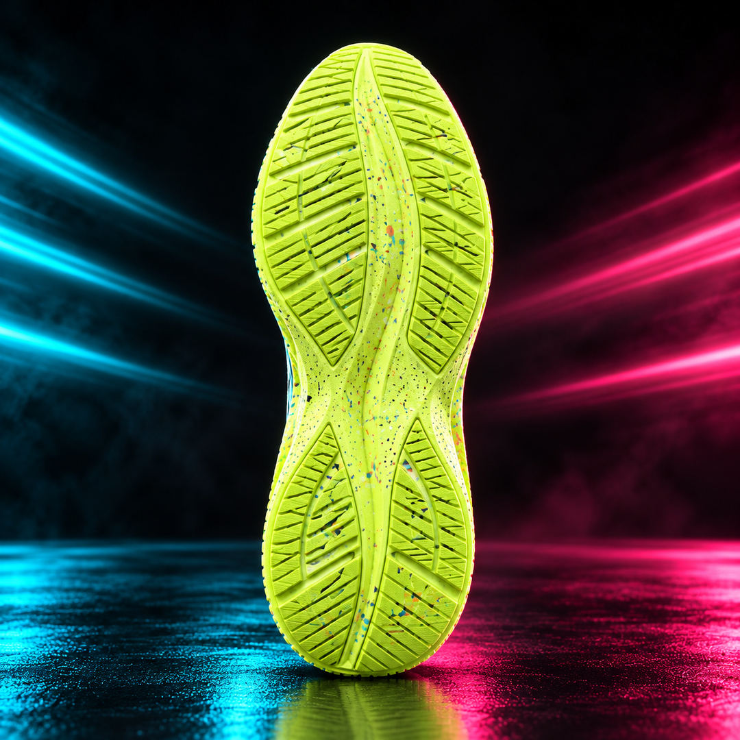 CHUNTA Mosaic in Lime, outsole view