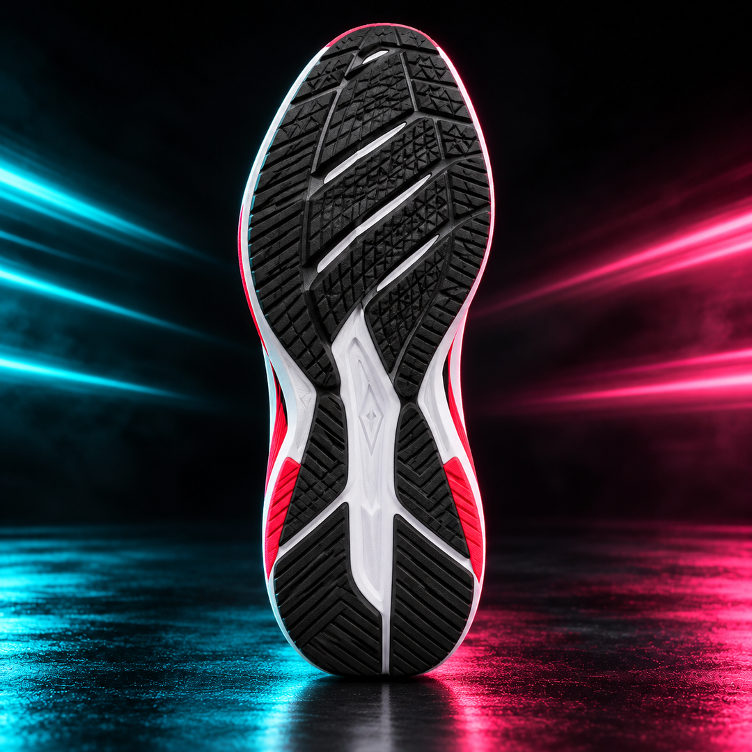 CHUNTA Pulse in White / Red, outsole view