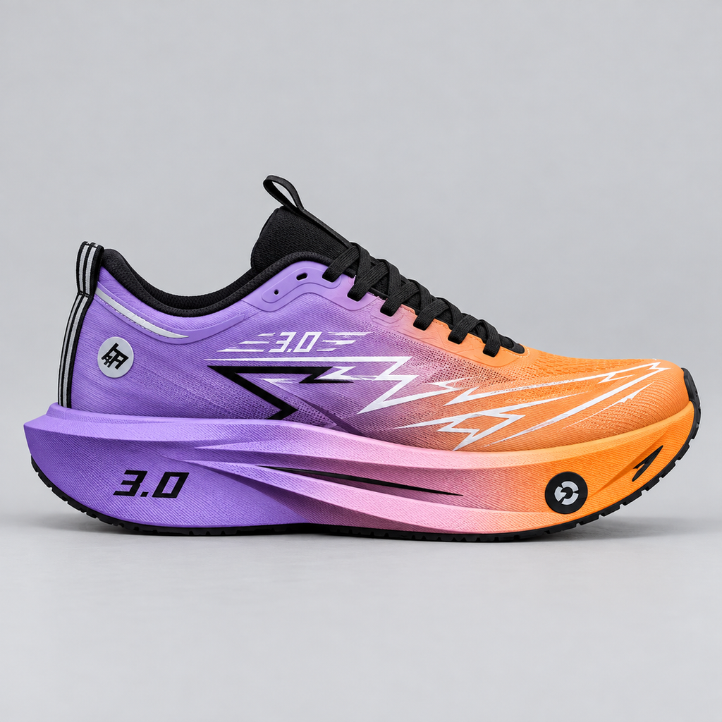 CHUNTA Tempo in Purple / Orange, outer lateral view