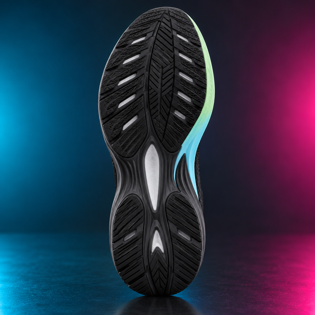 CHUNTA Dash in Black, outsole view