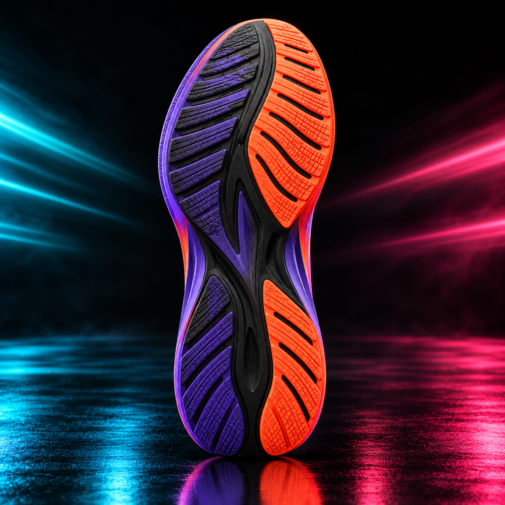 CHUNTA Orbit in Purple / Orange, outsole view