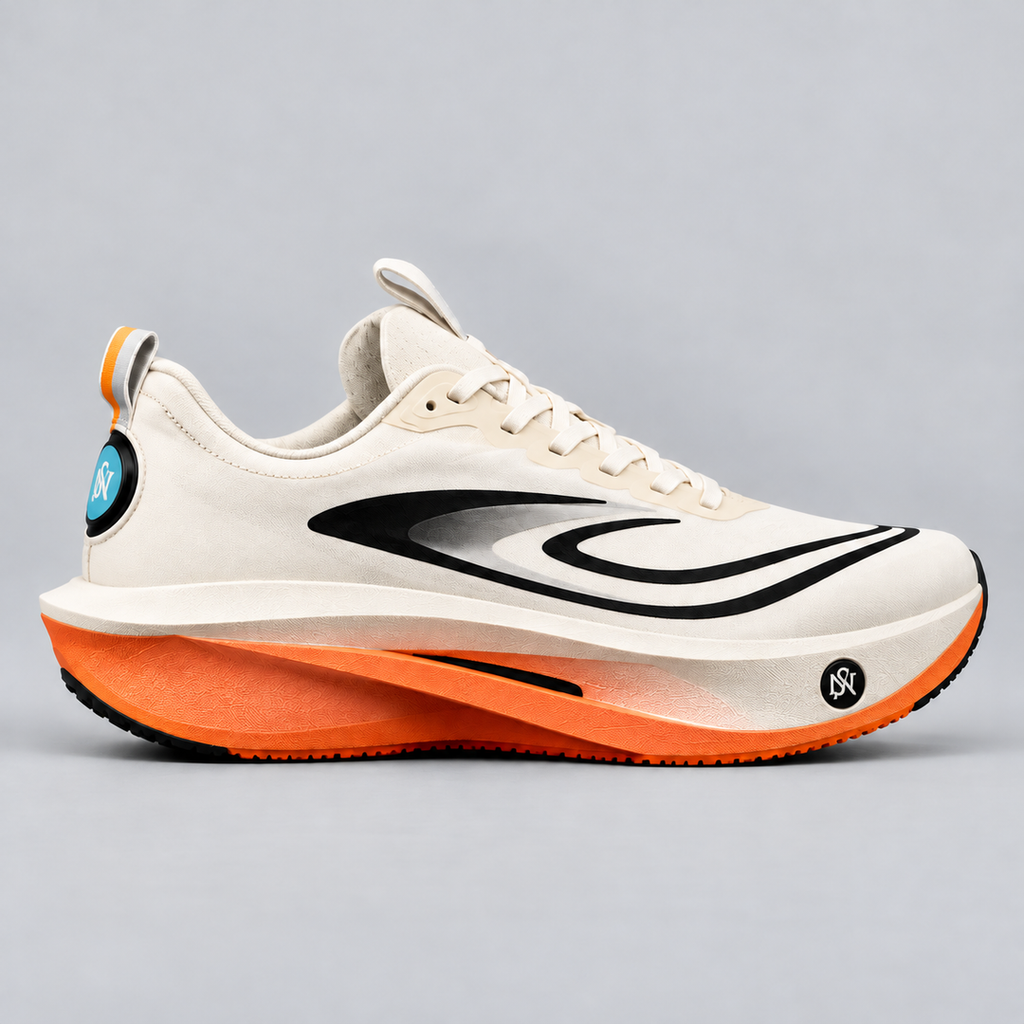 CHUNTA Orbit in Cream / Orange, outer lateral view