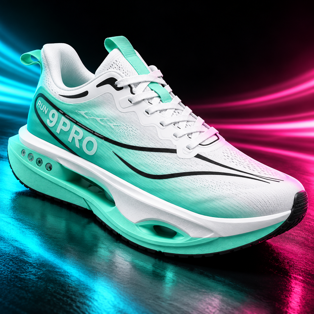 CHUNTA 9PRO in White / Mint, front three-quarter campaign view