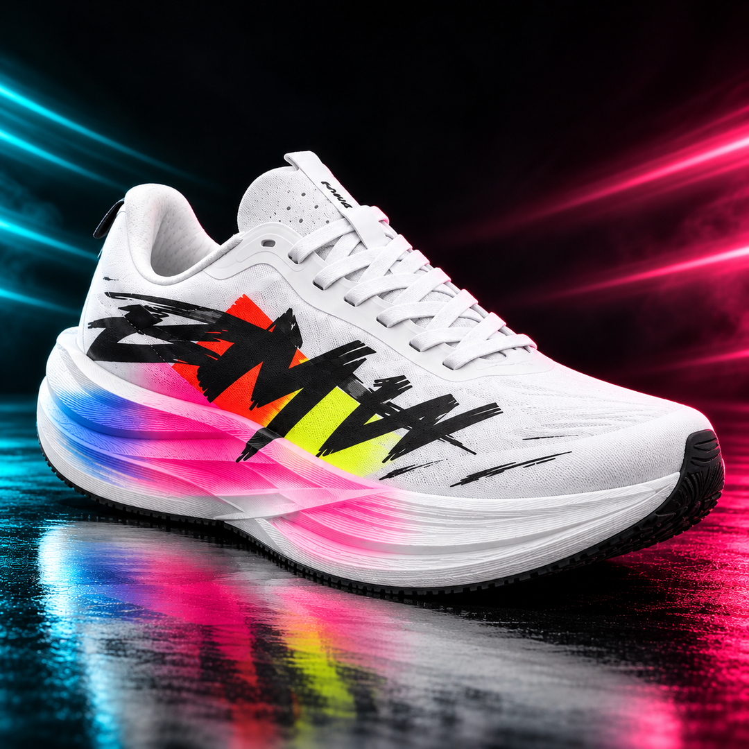 CHUNTA Signature in White / Multicolor, front three-quarter campaign view