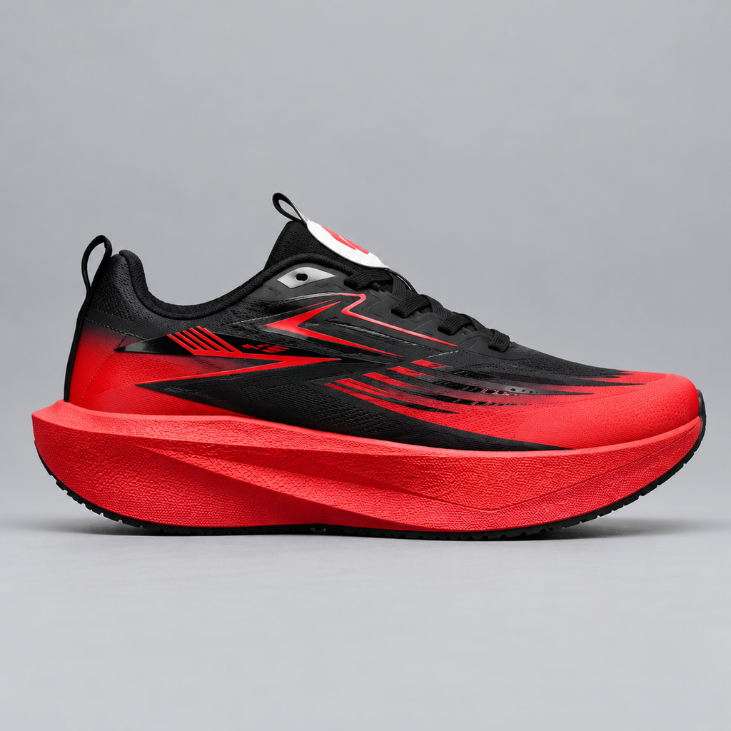 CHUNTA Surge in Black / Red, outer lateral view
