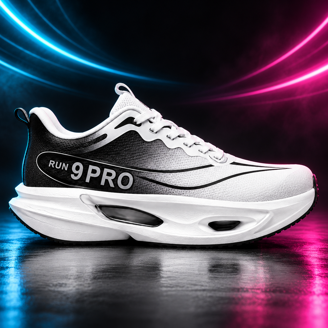 CHUNTA 9PRO in White / Black, outer lateral campaign view