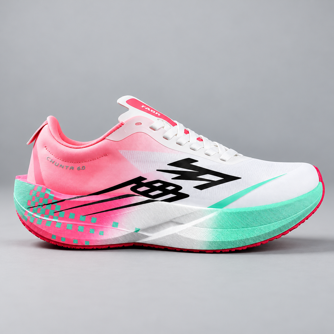CHUNTA Circuit 6.0 in White / Pink / Mint, outer lateral view