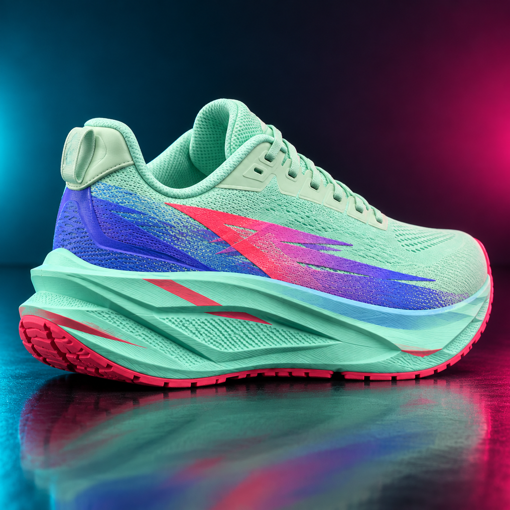 CHUNTA Dash in Mint / Multicolor, rear three-quarter campaign view