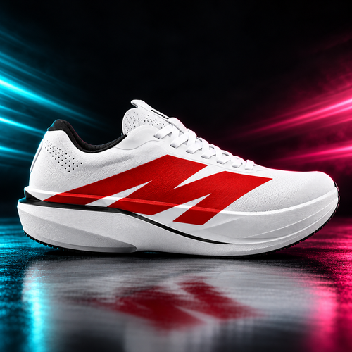 CHUNTA Apex in White / Red, outer lateral campaign view