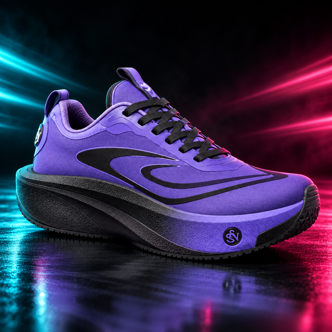 CHUNTA Orbit in Purple / Black, front three-quarter campaign view