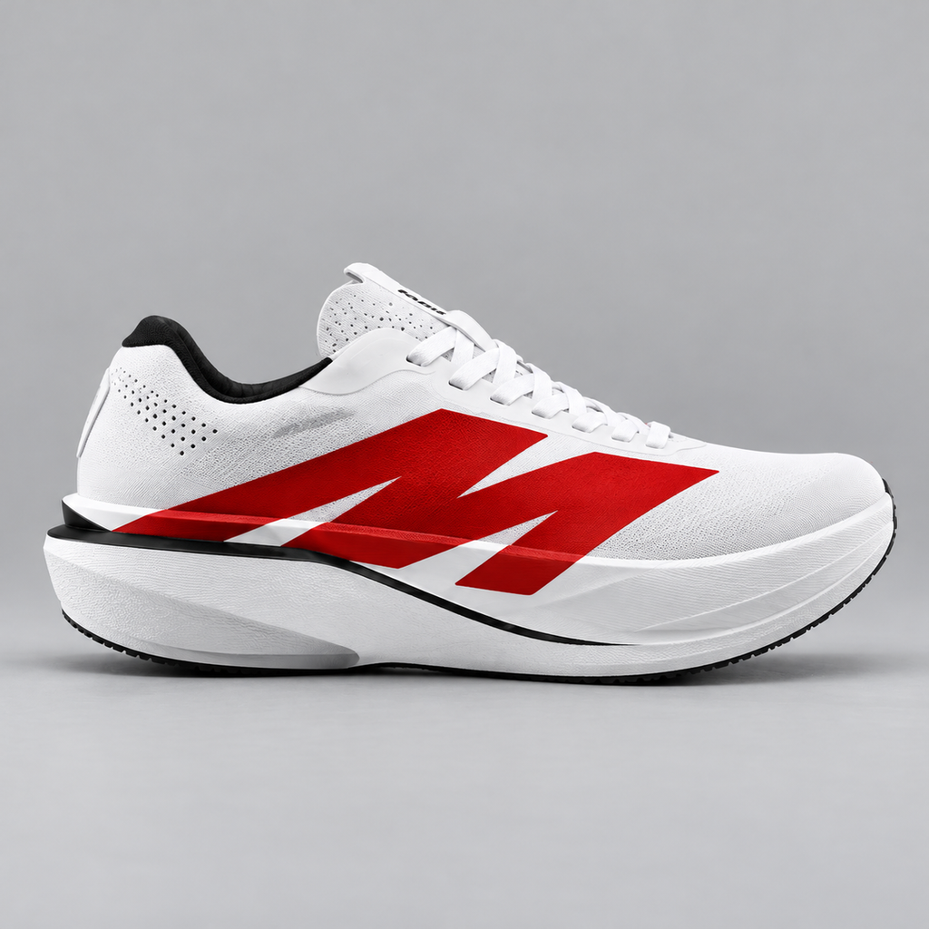 CHUNTA Apex in White / Red, outer lateral view