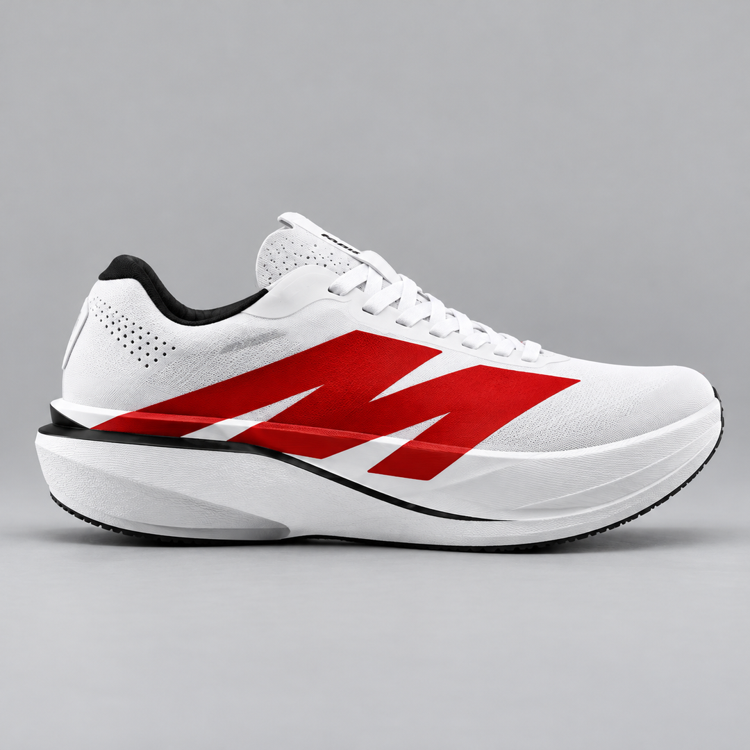 CHUNTA Apex in White / Red, outer lateral view