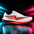 CHUNTA Pulse in White / Coral, outer lateral campaign view