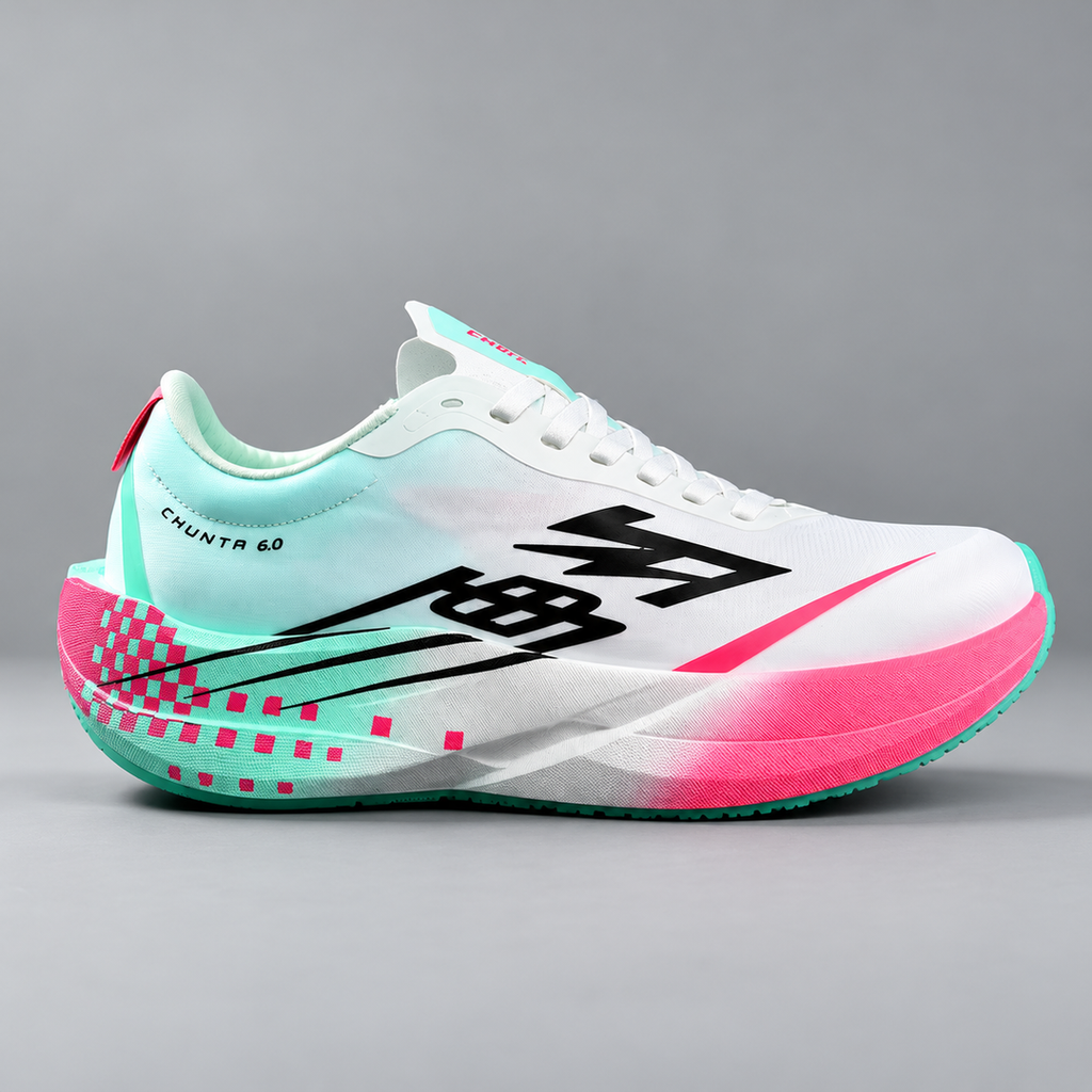 CHUNTA Circuit 6.0 in White / Mint / Pink, outer lateral view