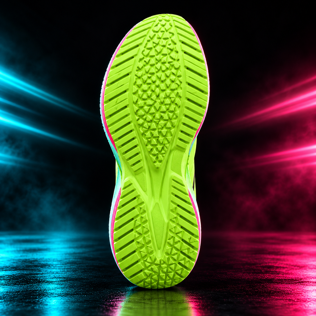 CHUNTA Apex in Lime, outsole view