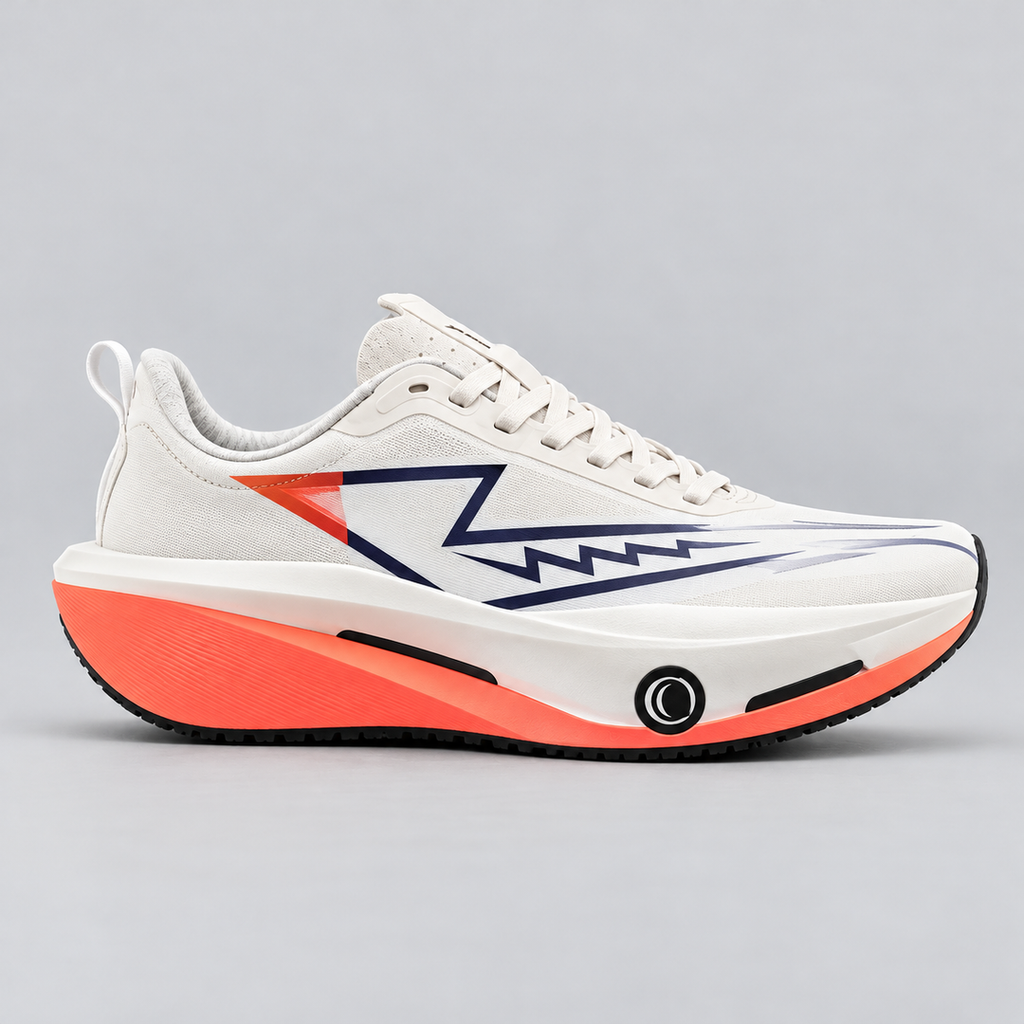 CHUNTA Vector in White / Coral, outer lateral view