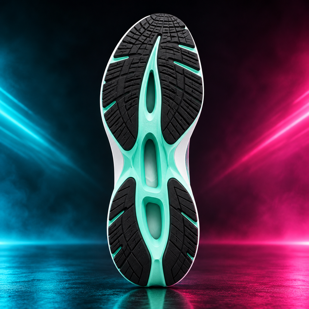 CHUNTA 9PRO in White / Mint, outsole view