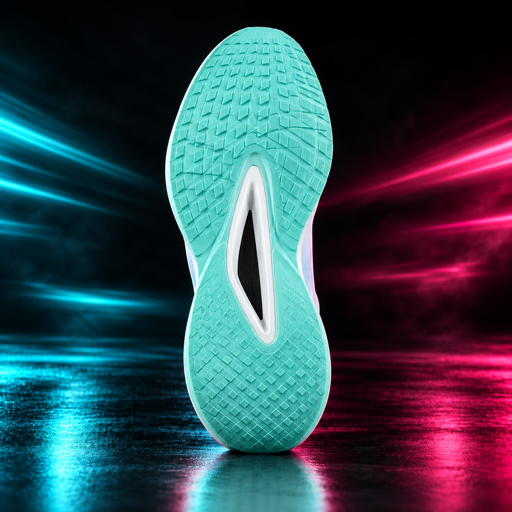CHUNTA Circuit 6.0 in Light Blue / Lilac / Pink, outsole view