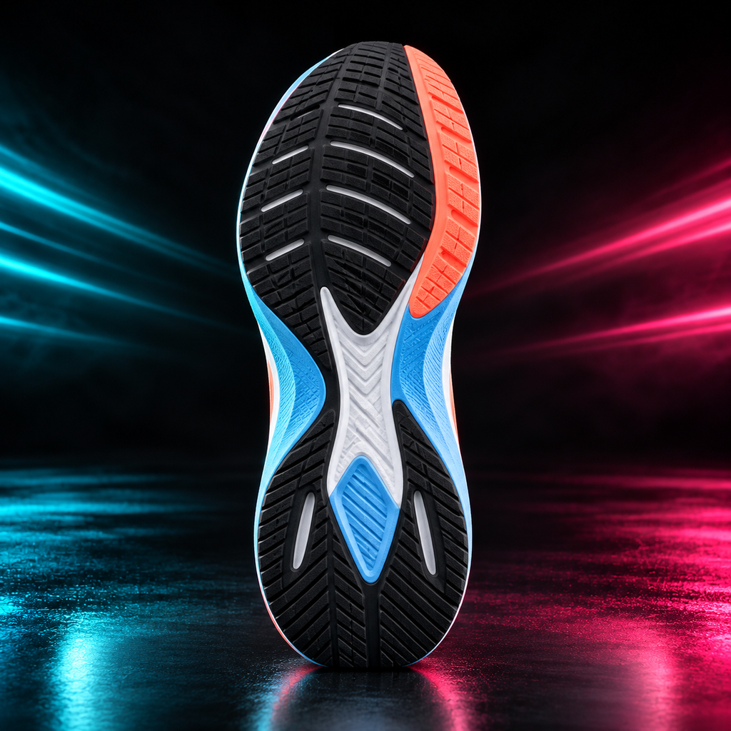 CHUNTA Vector in White / Blue, outsole view