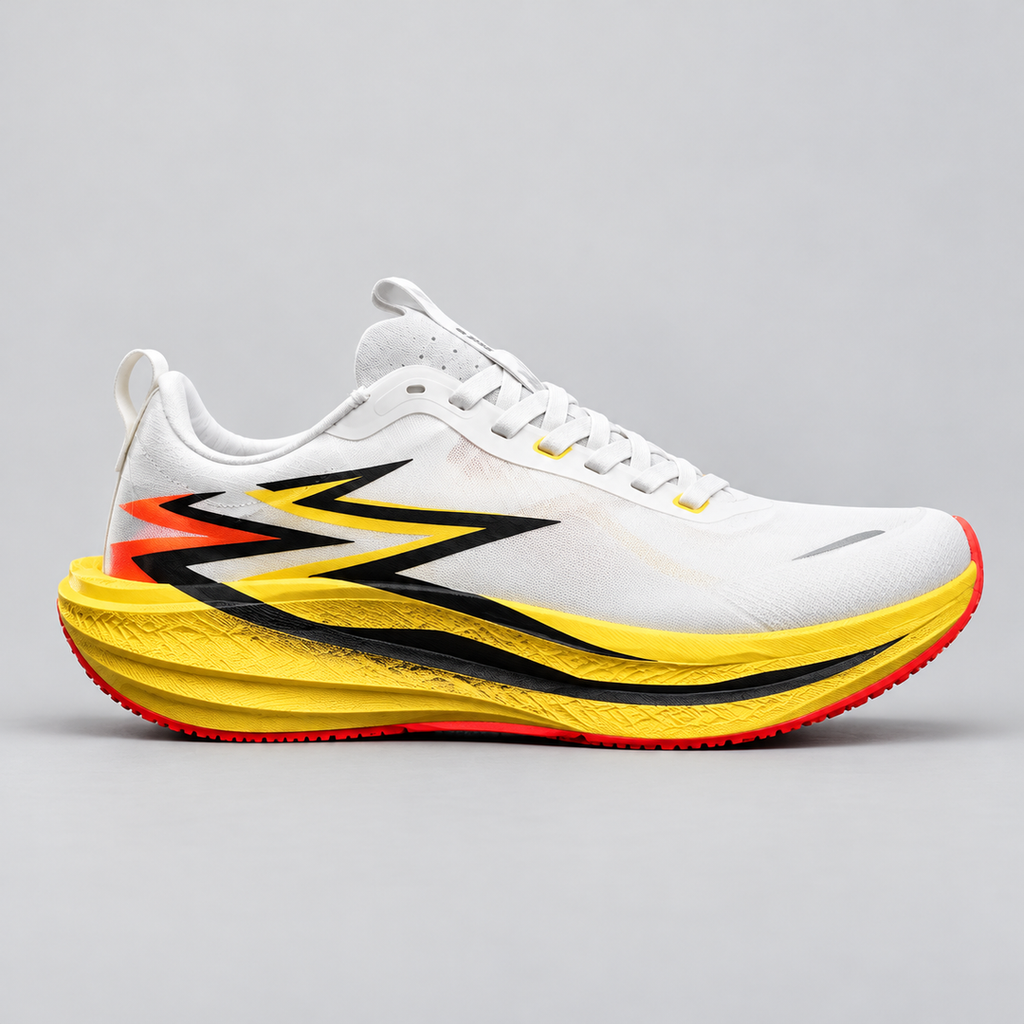 CHUNTA Strike in White / Yellow, outer lateral view