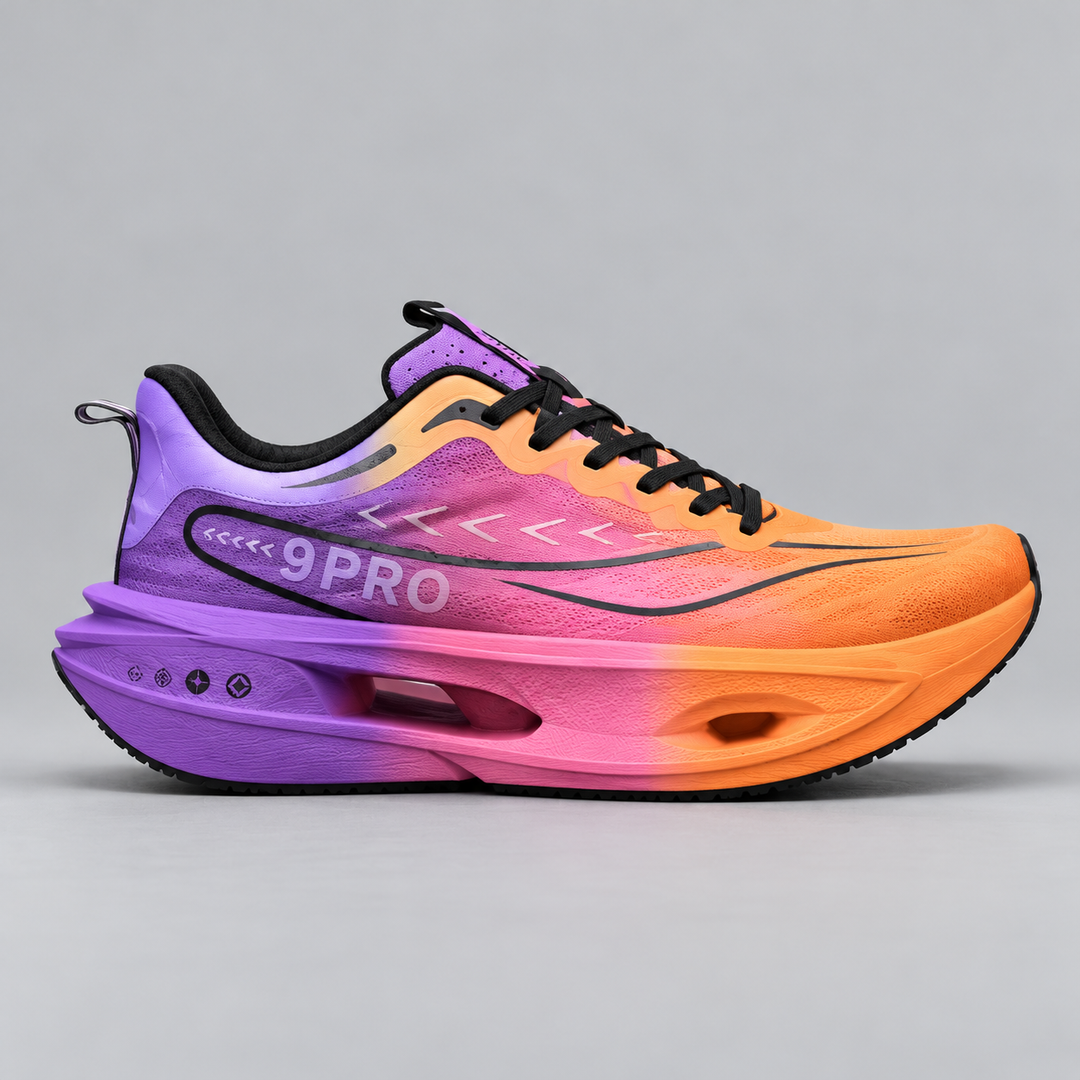 CHUNTA 9PRO in Purple / Orange, outer lateral view