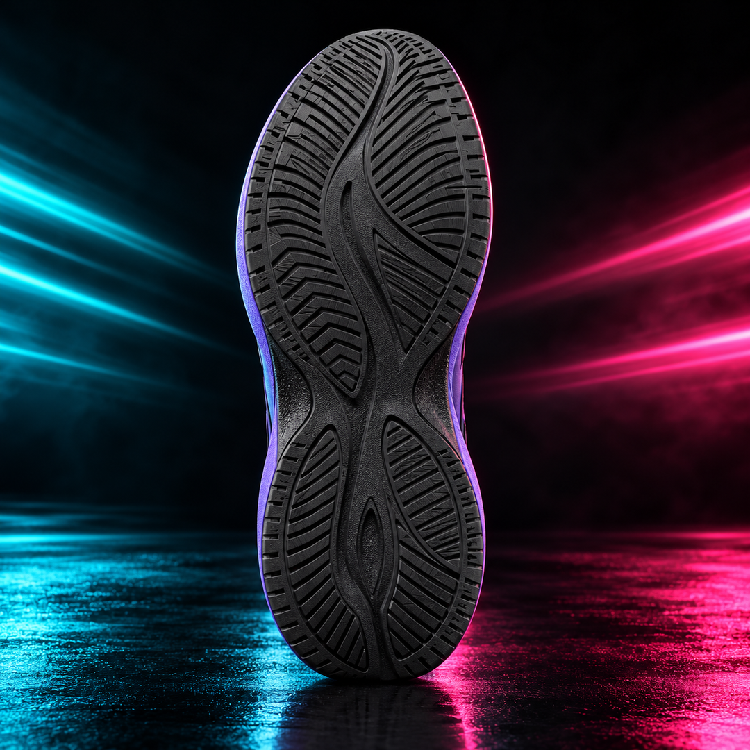 CHUNTA Orbit in Purple / Black, outsole view