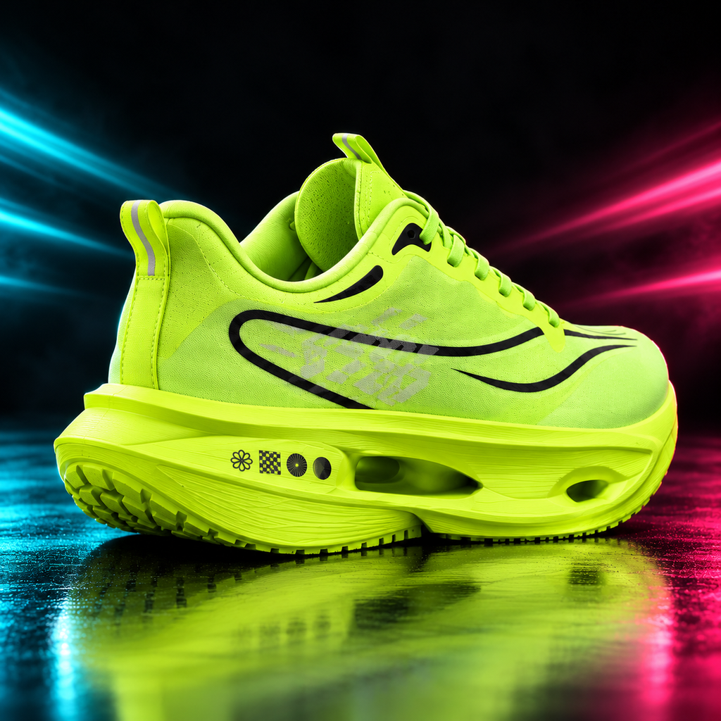 CHUNTA 9PRO in Lime, rear three-quarter campaign view