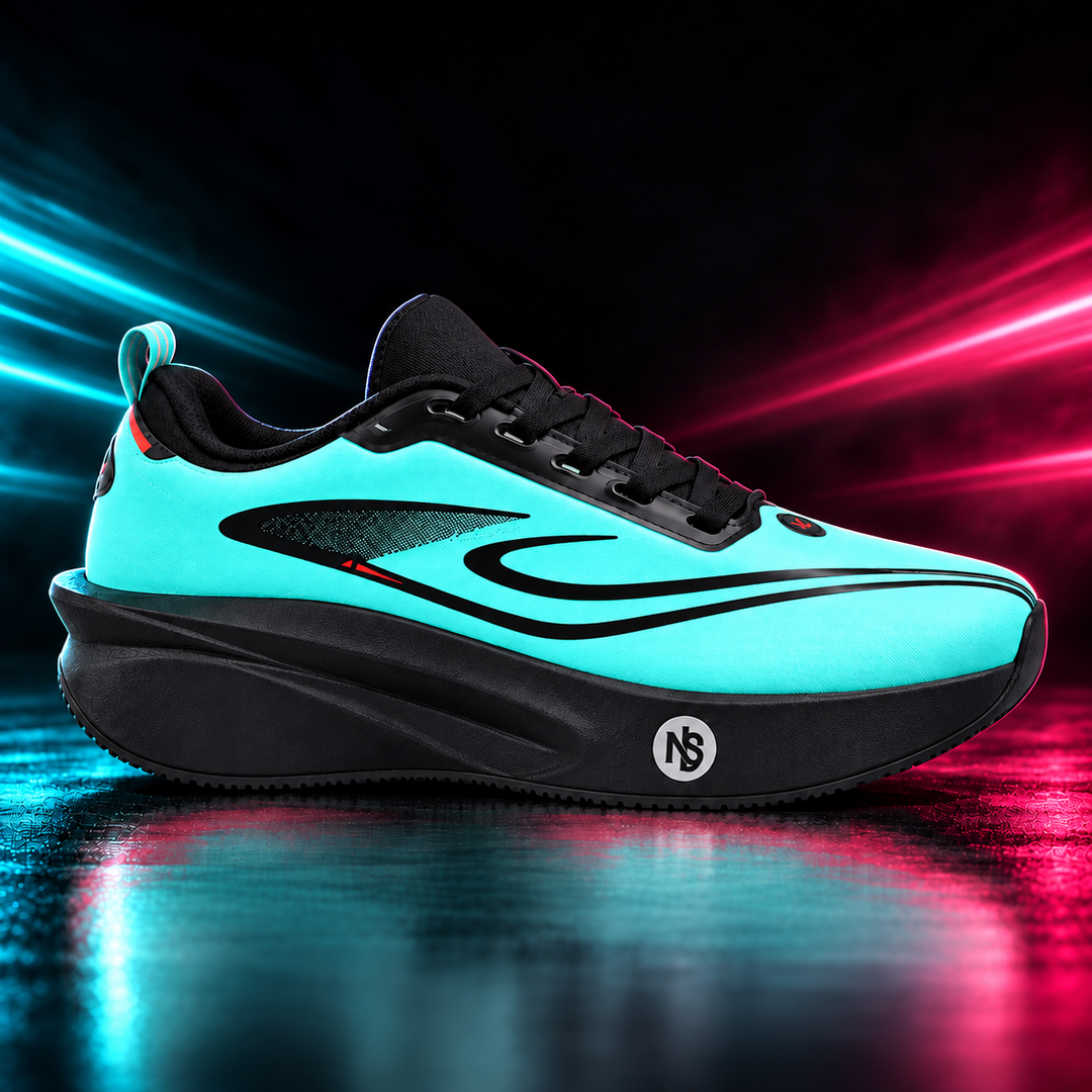 CHUNTA Orbit in Black / Mint, outer lateral campaign view