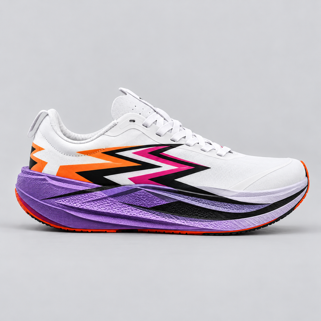 CHUNTA Strike in White / Lilac / Orange, outer lateral view