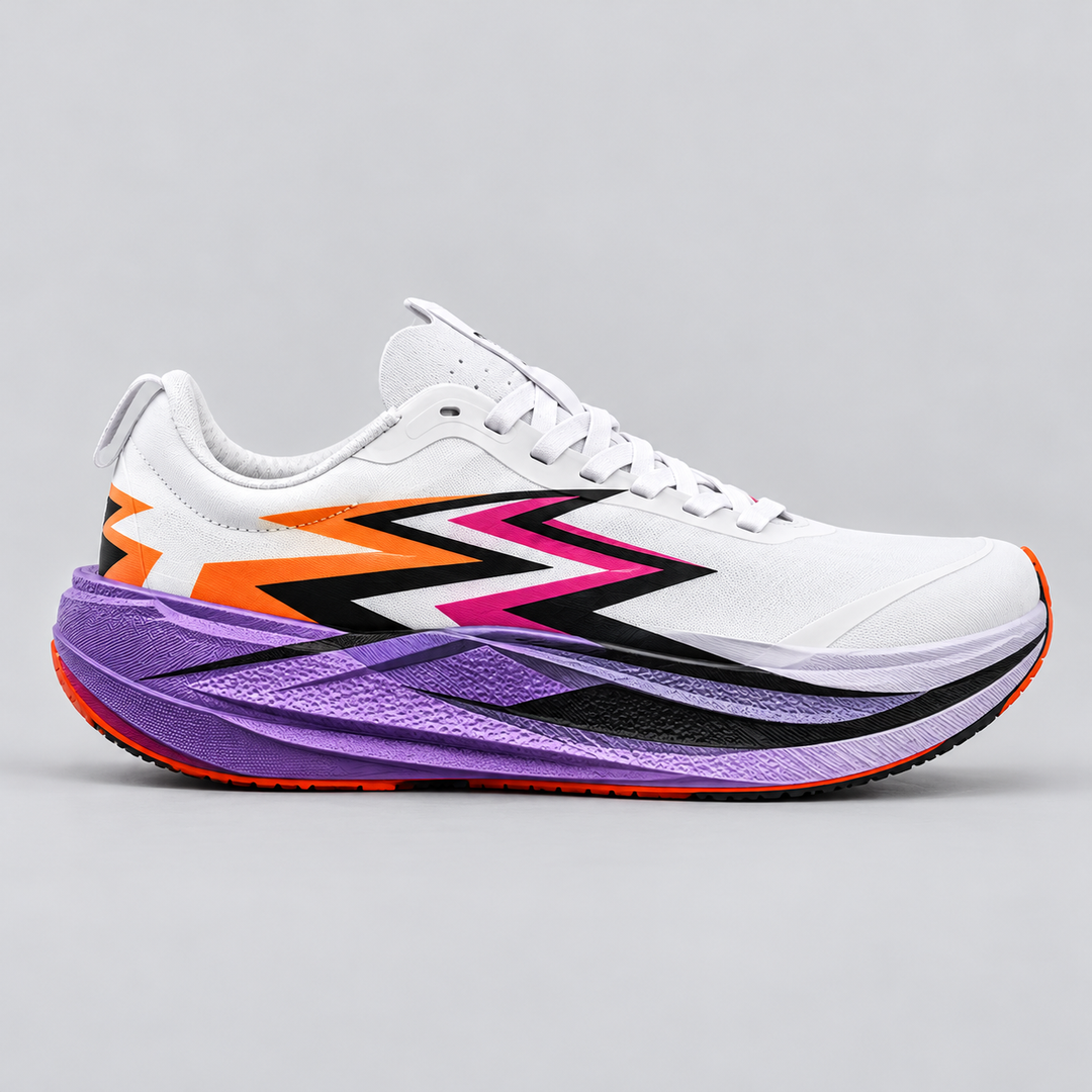 CHUNTA Strike in White / Lilac / Orange, outer lateral view