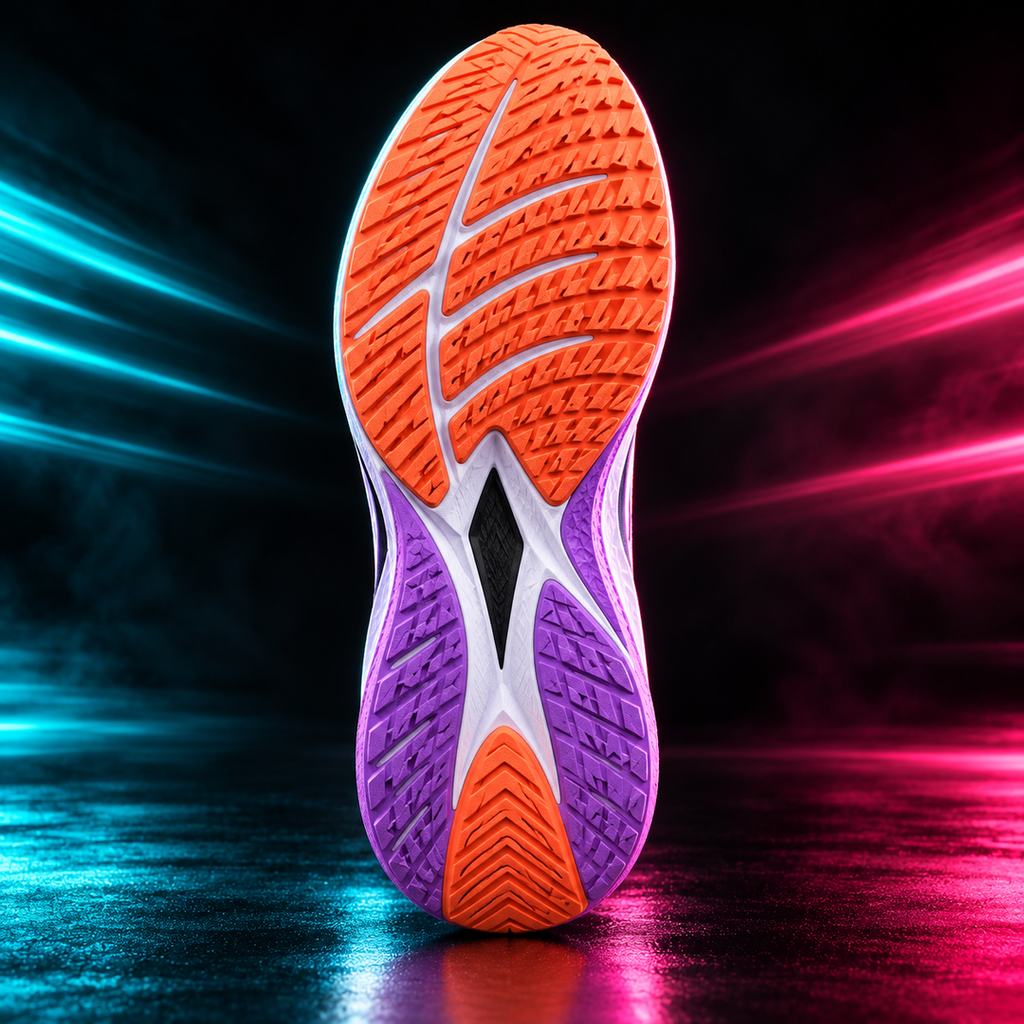 CHUNTA Strike in White / Lilac, outsole view