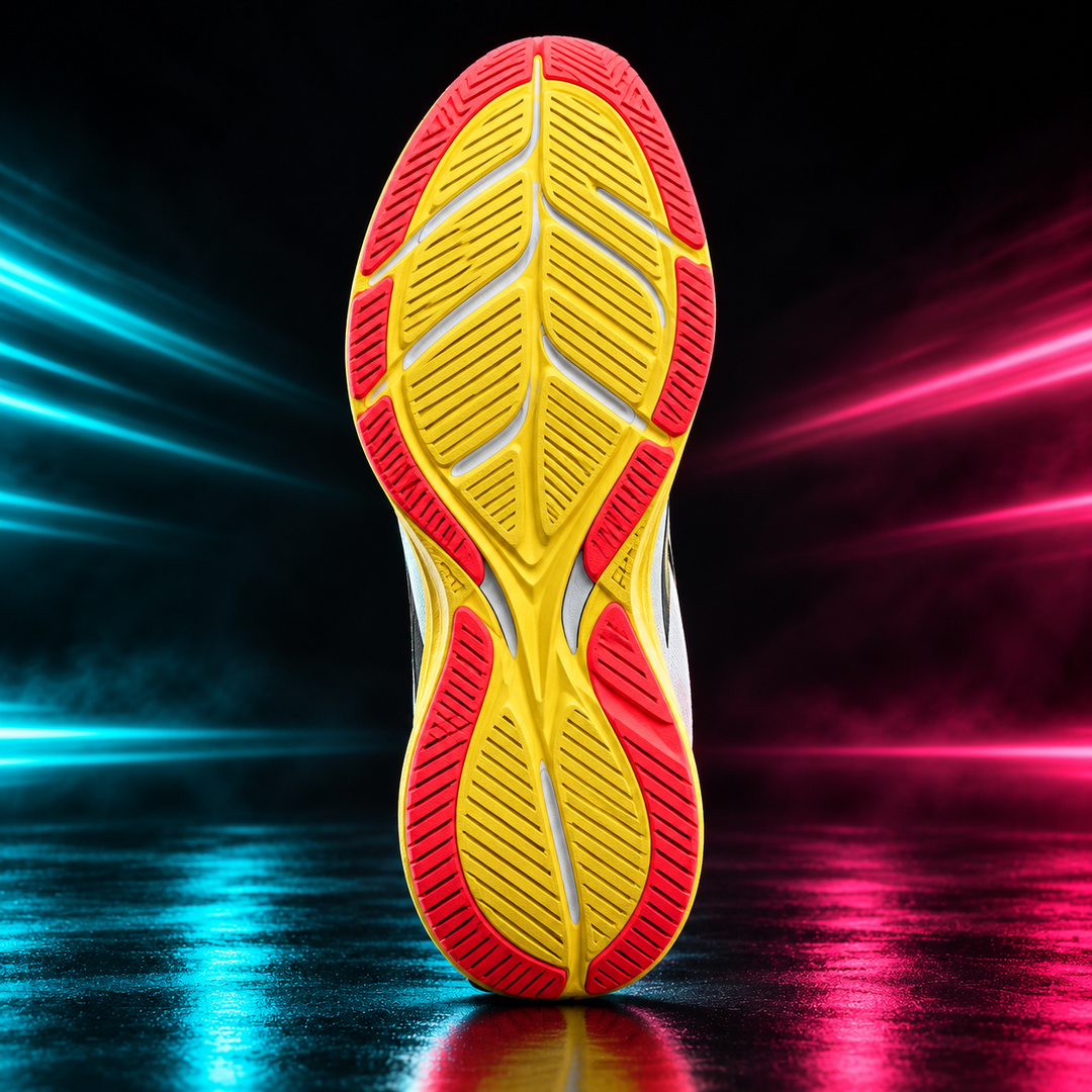 CHUNTA Strike in White / Yellow, outsole view