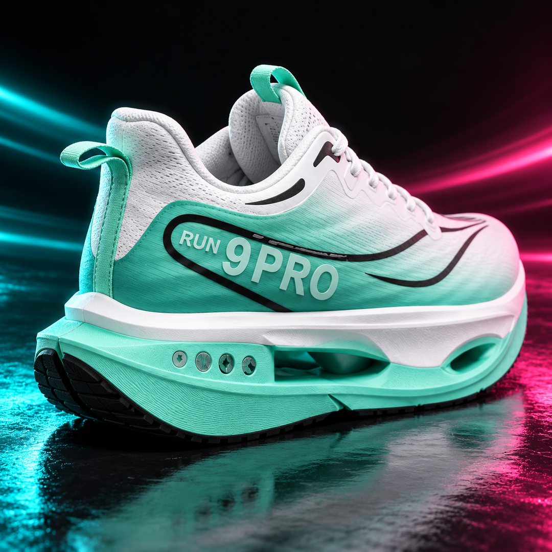 CHUNTA 9PRO in White / Mint, rear three-quarter campaign view