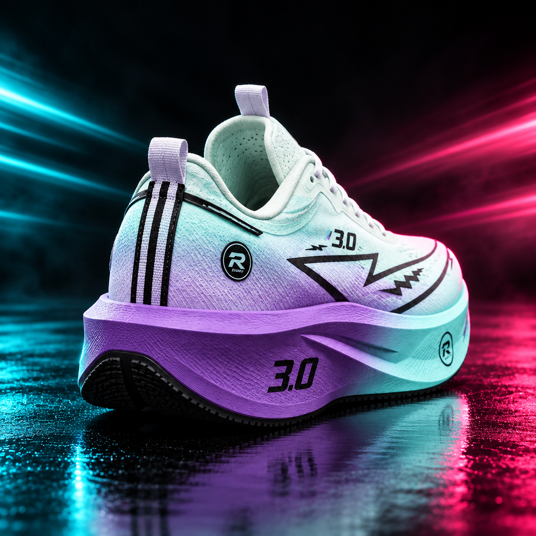 CHUNTA Tempo in Mint / Lilac, rear three-quarter campaign view