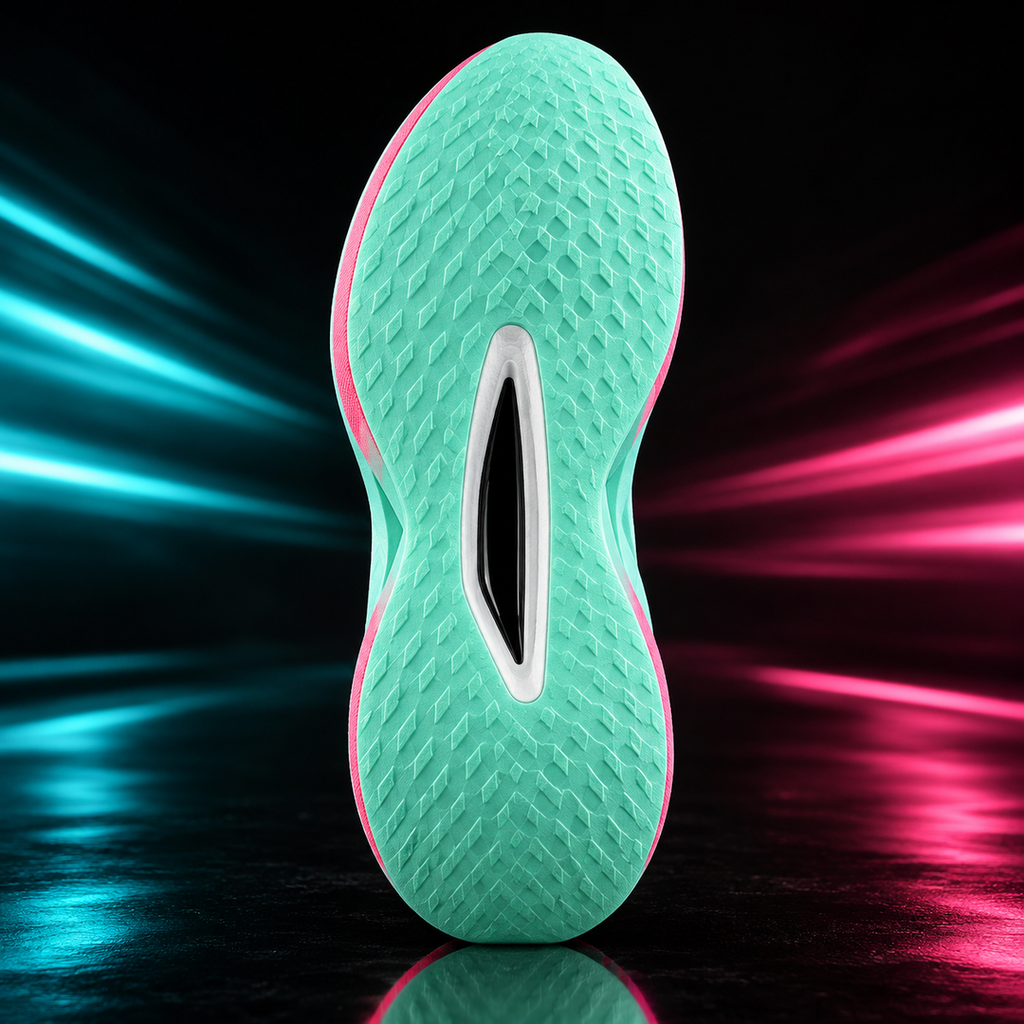 CHUNTA Circuit 6.0 in Mint / Pink, outsole view