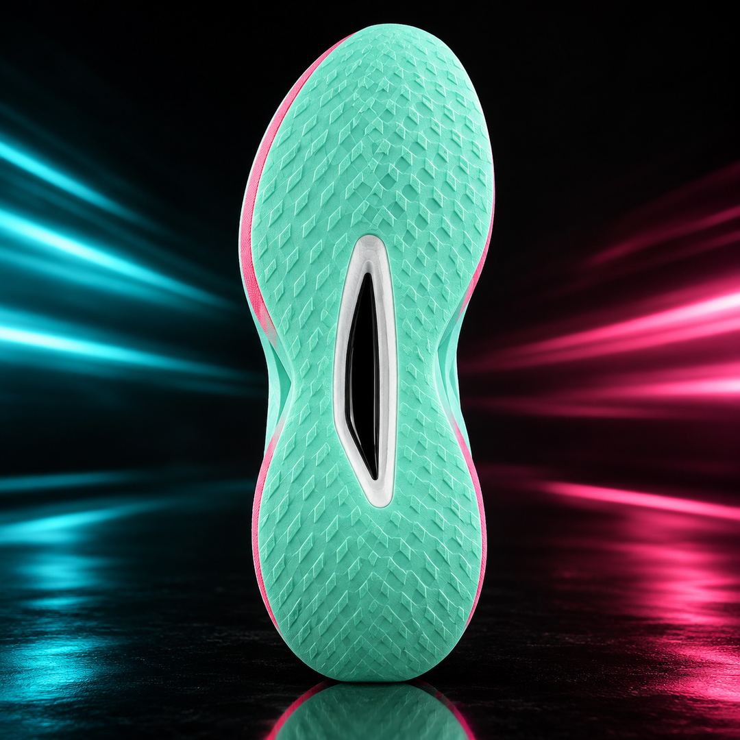 CHUNTA Circuit 6.0 in Mint / Pink, outsole view