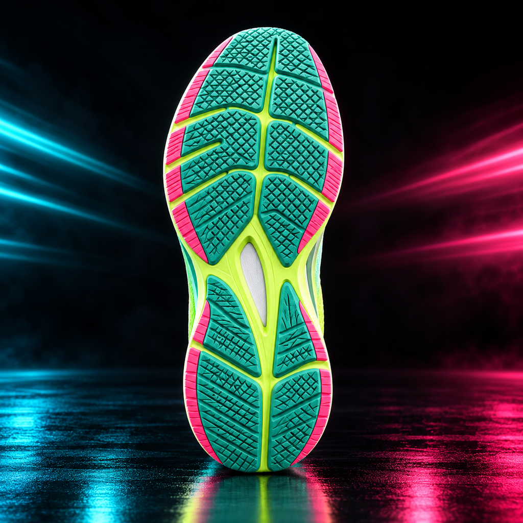 CHUNTA Arc 6.0 in Lime, outsole view