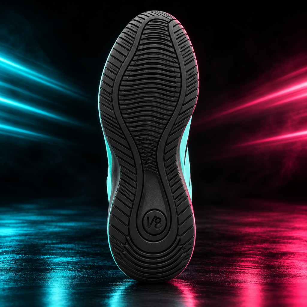 CHUNTA Orbit in Black / Mint, outsole view