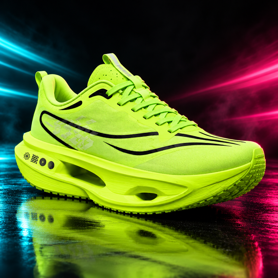 CHUNTA 9PRO in Lime, front three-quarter campaign view